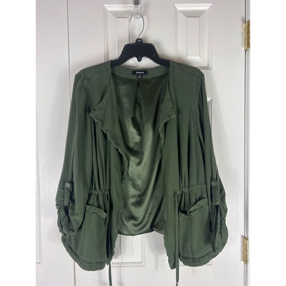 Torrid Womens Green Jacket Size 2